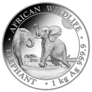 1 kg Szomáliai elefánt ezüstérme, egyéb