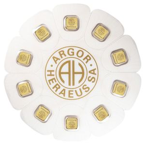 10×1g Argor Heraeus Gold Seed lemez