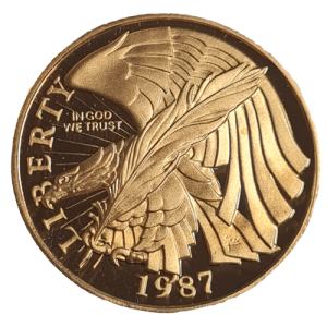 7,52 g aranyérme USA alkotmányos évforduló 1987