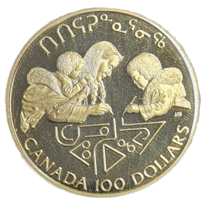 1/4 uncia Kanada 100 dollár aranyérme 1990 írni-olvasni tudás