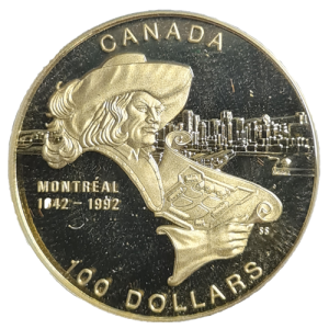1/4 uncia Kanada 100 dollár aranyérme 1992 Montreal