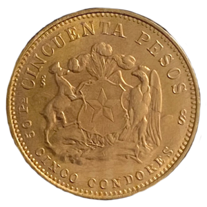 50 Pesos Gold Chile