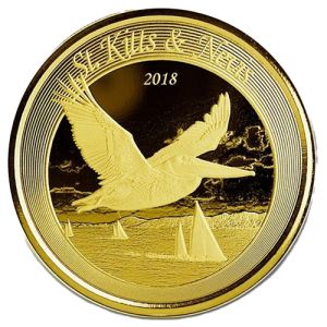 1 uncia Karibi pelikán aranyérme 2018