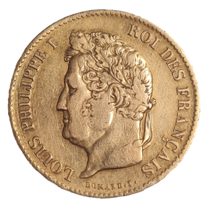 40 frank aranyérme I. Lajos Fülöp 1833