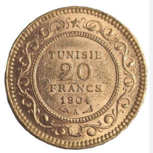 20 frank aranyérme Tunézia