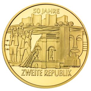 16 grammos aranyérme A második Köztársaság 50 éves évfordulója