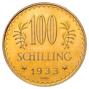 100 Schilling aranyérme 