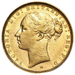 1 font Sovereign aranyérme, Fiatal Viktória