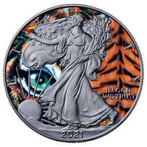 1 uncia Tigris ezüstérme 2021 - Art Color Collection sorozat