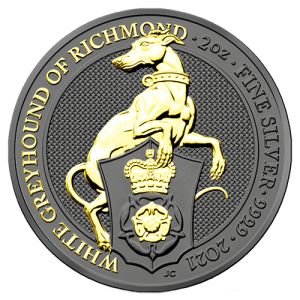 2 uncia White Greyhound of Richmond ezüstérme 2021 - Art Color Collection sorozat