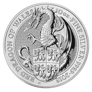 10 uncia Walesi Vörös Sárkány ezüstérme 2018 - Queen's Beasts sorozat
