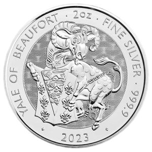 2 uncia Yale of Beaufort ezüstérme 2023 - Royal Tudor Beasts sorozat